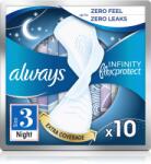 Always Infinity Night Size 3 egészségügyi betétek Nappali és éjjeli ápolás 10 db