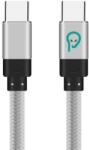 Spacer Cablu de date Spacer, USB Type-C (T) la USB Type-C(T), braided, retail pack, 1m, Argintiu (SPDC-TYPEC-TYPEC-BRD-SL-1.0)
