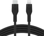 Belkin Cablu de incarcare Belkin, Boost Charge Flex, Silicon, USB-C la Lightning, 1M, Negru (CAA009bt1MBK)