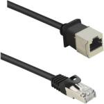 Renkforce RJ45 Hálózat Hosszabbítókábel CAT 5e F/UTP 1.00 m Fekete Védővel, Aranyozatt érintkező Renkforce (RF-4394121) - xupe