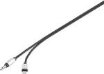 Renkforce USB / Jack Audio Csatlakozókábel [1x Apple Dock dugó Lightning - 1x Jack dugó, 3, 5 mm-es] 1.20 m Fekete Alumínium dugó (RF-3432028)