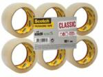 3M Bandă adezivă pentru ambalaje Scotch, fără PVC, transparentă, 48 mm x 50 m, 6 role