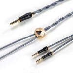 DD HIFI BC150B - Szimmetrikus ezüst fejhallgató kábel 4, 4mm Pentaconn csatlakozóval - 195cm - 3, 5mm (Extended) (DDHIFI-BC150B-35E-195)