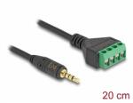 Delock Sztereo jack kábel apa 3, 5 mm 4 tűs - Terminal Block Adapter 20 cm (66268) - dellaprint