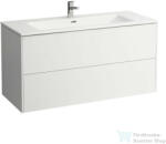 Laufen Pro S 120x50 cm-es 2 fiókos mosdó és alsószekrény kombináció, fényes fehér H8649632611041 (H8649632611041)