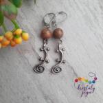 Kristály Jóga Shop Unakit 8 mm-es ásvány fülbevaló, gekoval