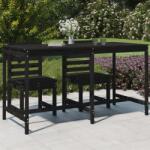 vidaXL Masă de grădină, negru, 203, 5x90x110 cm, lemn masiv de pin (824106)