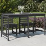 vidaXL Masă de grădină, gri, 203, 5x90x110 cm, lemn masiv de pin (824104)