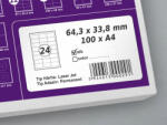 LabelLife Etichete autoadezive A4, 64.3 x 33.8 mm, 24 etichete coala A4 (VEC20S64X34AA)