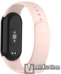  Okosóra szíj - RÓZSASZÍN - szilikon, 119+102mm hosszú - Xiaomi Smart Band 8, 8 NFC, 9, 9 NFC