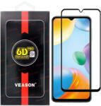 Xiaomi Redmi 12C / Redmi 10C / Poco C40 üvegfólia, tempered glass, előlapi, edzett, hajlított, fekete kerettel, Veason 6D Pro