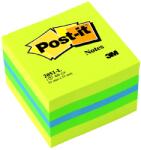  3M Post-it Öntapadó minikocka 51 × 51 mm, 400 lap, citrom/zöld (2051-L)