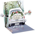  Popshots képeslap, mini, esküvői autó, Just Married (TR290)