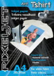 PIXELJET Tintasugaras fotópapír Art Tshirt white, matt, 135g, A4 210x297 mm, 5 lap (T-Shirt White)