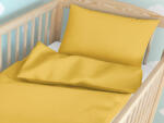 Goldea lenjerie pătuț din 100% bumbac - galben-miere 110 x 125 și 35 x 55 cm Lenjerie de pat