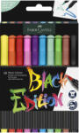 Faber-Castell Carioci cu varf pensula, FABER-CASTELL Black Edition, 10 culori/set