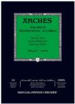 Arches Bloc hartie acuarela Arches, 29.7 x 42 cm (A3), 300 g/mp, 12 coli, Lipit 1 latura, Fina (hot-pressed)