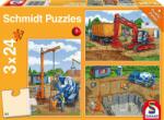Schmidt Spiele - Puzzle 3x24 Pe un șantier - 40 - 99 piese Puzzle