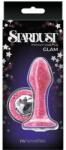 Orion Stardust Glam - Dop anal din sticlă, roz, 9.5 cm