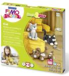 FIMO Gyurma készlet, 4x42 g, égethető, FIMO Kids Form & Play , cicák (8034-16)