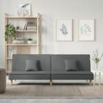 vidaXL Canapea extensibilă, gri închis, material textil (351901) Canapea