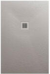 AREZZO design SOLIDSoft zuhanytálca 160x90 cm, lefolyóval, beton AR-90160C (AR-90160C)