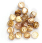  Sidef Rotund Margele Pentru Bijuterii 8x8 mm - Cu Gaura - 10 Bucati