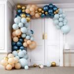 Ginger Ray Ghirlandă de baloane - albastru-auriu cromat