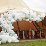 Ginger Ray Ghirlandă de baloane - Salvie și alb de lux
