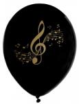Santex Baloane din latex - Muzică, negru, 8 buc