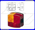 Utánfutó Univerzális Hátsó lámpa jobb, helyzetjelző és irányjelző lámpa 95x90mm (foglalattal) HELLA /RENDELÉSRE/ 2SD 002 776-241