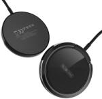 DUZZONA - Wireless Charger (W1) - with Magnetic Attach on iPhone and Desk Stand, 15W - Black (KF2313413) - vexio