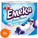 Emeka Set 6 x 4 Role Hartie Igienica Emeka Ocean Breeze (ROC-6xFIMEMHI013)