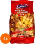 Croco Set 4 x Covrigei si Biscuiti Sarati Croco Mix Brezel&Crackers, 500 g (FXE-4xEXF-TD-EXF2546)