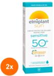 elmiplant Set 2 x Crema Protectie Solara pentru Fata, Elmiplant Sun Sensitive SPF 50, 50 ml (ROC-2xSAELMPLAJA55)