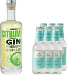 Distilleries et Domaines de Provence Citrum - Gin Premium Distilled - 0.7L + Cipriani - Apa Tonica Harry's Indian 6 buc. x 0.2L - sticla