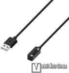  Okosóra USB töltő - mágneses, 1m hosszú - FEKETE - Xiaomi Mi Mitu 6C / 5X / 5C / U1 / 4C / 4 / 4X / 4 Pro / 3C / 2S / Mibro T5 / X5 / Z7 / P6 / Y2 / S3 / X3 / Max Pro / S5