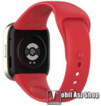  Okosóra szíj - szilikon - 121mm + 98mm hosszú - PIROS - Xiaomi Mi Watch Lite 3 / Xiaomi Redmi Watch 3 / Redmi Band 3