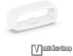  Okosóra szíj bújtató - 1db, szilikon, 22mm széles szíjakhoz, csúszásmentes, a feltüntetett méret a bujtató belső szélességét jelöli! - FEHÉR