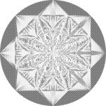  PontPöttyöző - Mandala csillag Méret: 50x50cm, Keretezés: Kerek keret, Szín: Zöld