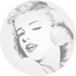  PontPöttyöző - Marilyn Méret: 50x50cm, Keretezés: Kerek keret, Szín: Fekete