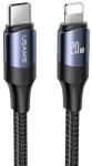 USAMS Cablu de Date Type-C la Lightning 20W, PD, Fast Charge, 2m - USAMS U71 (US-SJ522) - Black (KF236846) - vexio