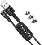 hoco. Cablu de Incarcare USB-A la Lightning, Type-C, Micro-USB 20W, 2.4A, 1.2m - Hoco Sunway (U98) - Black (KF239361) - vexio