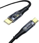 USAMS Cablu de Date Type-C la Type-C PD, 100W, 1.2m - USAMS Icy Series (US-SJ574) - Black (KF2310380) - vexio