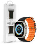 DEVIA Deluxe Series Sport6 Apple Watch szilikon sport szíj - 38/40/41mm - fekete/narancs