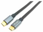 Equip Kábel - 128353 (USB-C 3.2 Gen2 to USB-C, apa/apa, PD: 100W, fekete, 0, 5m) (128353) - mentornet