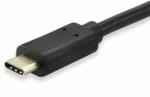 Equip Átalakító Kábel - 128345 (USB-C 3.2 Gen1 to USB-A, apa/apa, fekete, 0, 5m) (128345) - mentornet