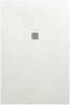 AREZZO design design SOLIDSoft zuhanytálca 140x80 cm, FEHÉR, színazonos lefolyóval AR-90140W (AR-90140W)