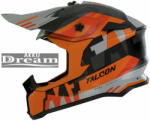 MT Helmets Bukósisak Falcon Arya A4 Matt Narancssárga / Fekete / Szürke