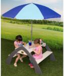 AXI Masă picnic pentru copii "Kylo" cu umbrela de soare XL, alb și gri A031.022. 00 (441648)